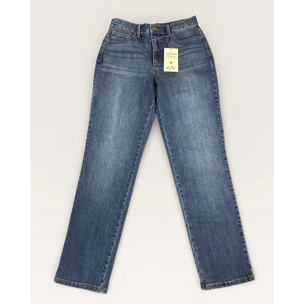 Gloria Vanderbilt Women's Amanda Classic High Rise Tapered Jean Size 6 Average